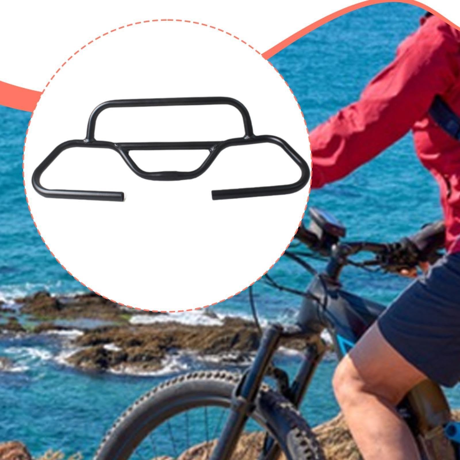Mountainbike Lenker Schmetterlingslenker Aluminium Fahrradgriff Ersatz Radzubehör Ergonomische Form Einfache Montage Stabilität für Falträder Mountain