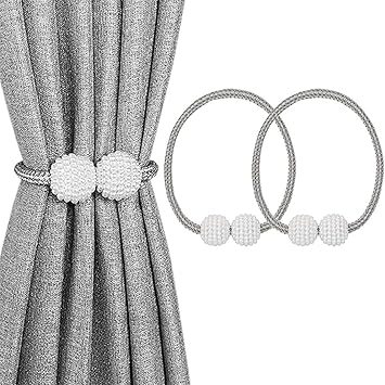 Eastern Eagle 2 Pack Magnetic Curtain Tiebacks, Decorative Curtain Holdbacks for Window
