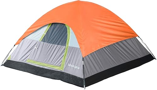 Tahoe Gear Powell - Mochila de senderismo para 3 personas, 3 estaciones, para exteriores, con marco de campaña, verde y naranja