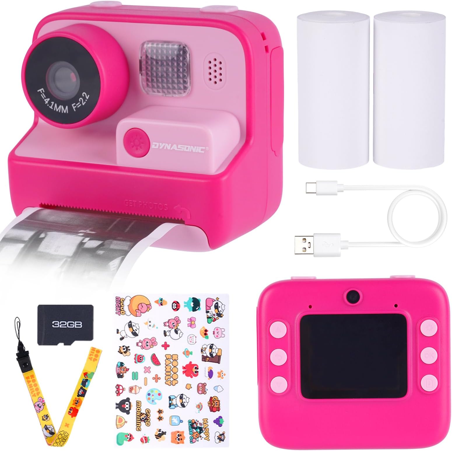Fotocamera Digitale Per Bambini Con Doppia Lente E Scheda SD 64GB – Giocattolo Regalo 3-12 Anni (Modello Unicorno, Blu) - 4