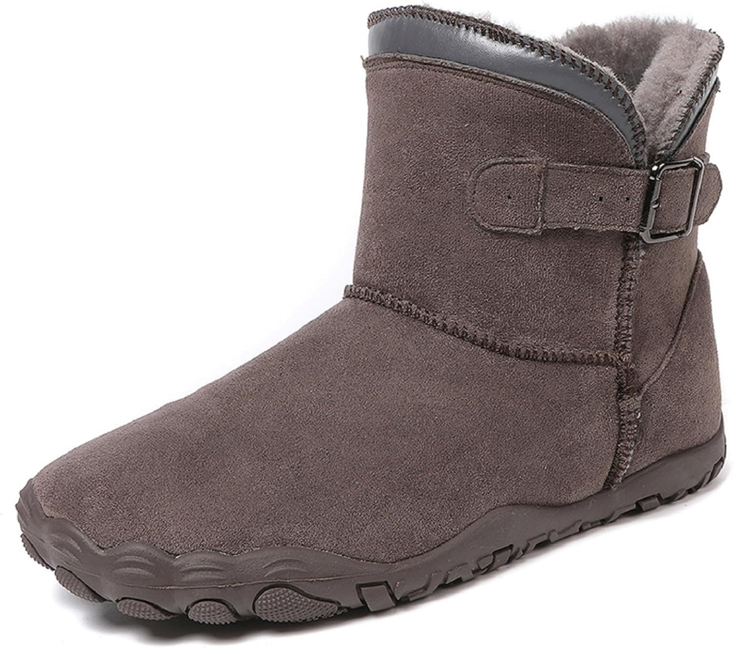Tongzone Barefoot Snow Boots for Womens Wide Toe Non Slip Fur Lined Winter High-Top Outdoor