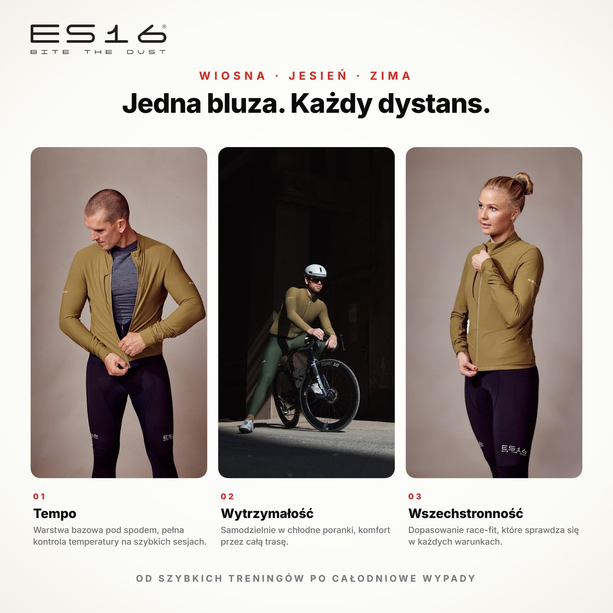 Cykelfleece Termiczna Koszulka Kolarska z Długim Rękawem Unisex – Premium Cycling Fleece na Chłodne Dni 5-15°C z Zamkiem i Polarową Podszewką