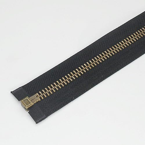 Miniatura 2 de #8 Cremalleras de latón antiguo de 30 pulgadas para chaquetas, abrigos de costura, manualidades, chaqueta separadora, cremallera de metal,