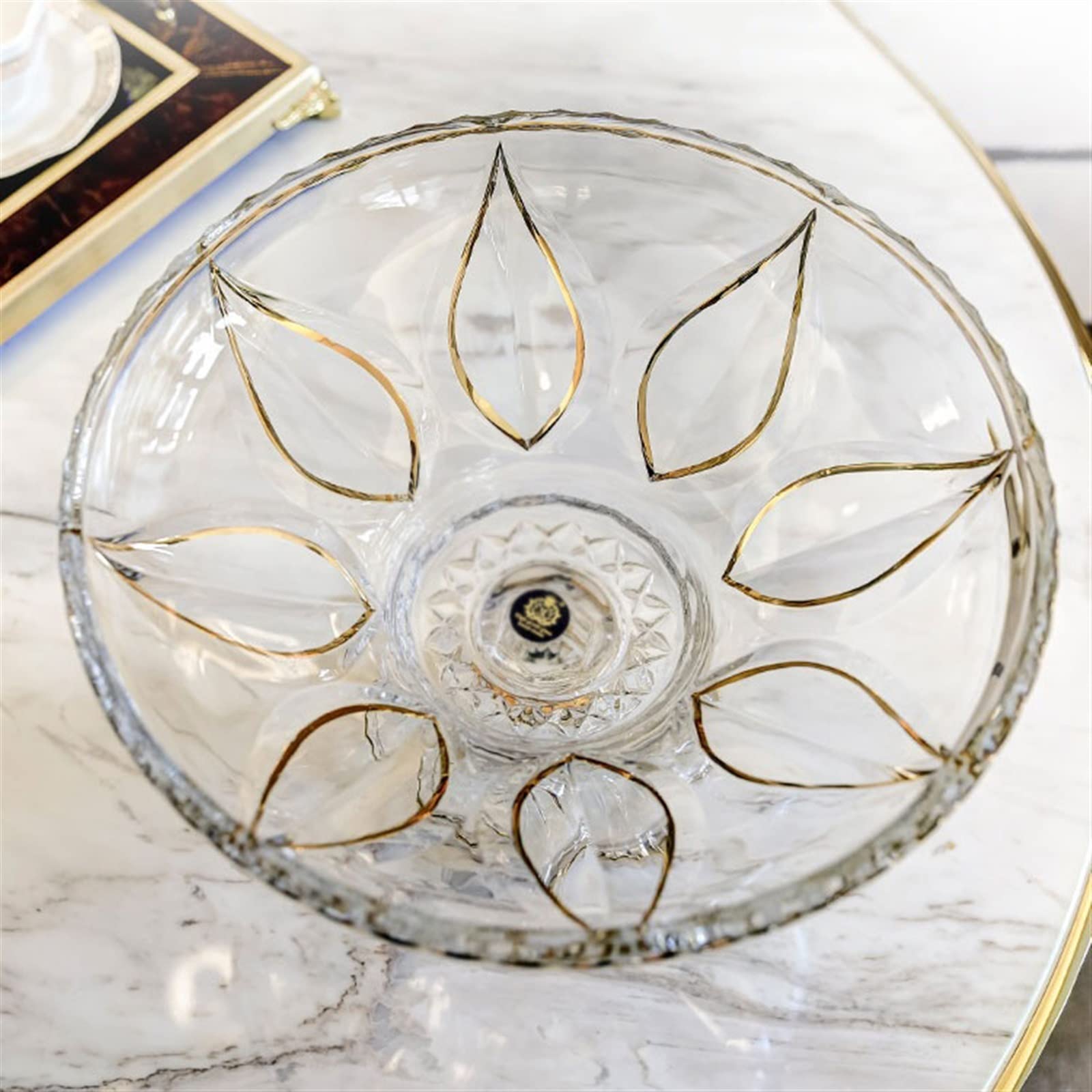 Corbeille à Fruits en Verre de Haute qualité, Bol à Fruits créatif à Pied Haut, Table Basse de Salon de Luxe légère, Assiette à Bonbons et collations, Plat à Fruits