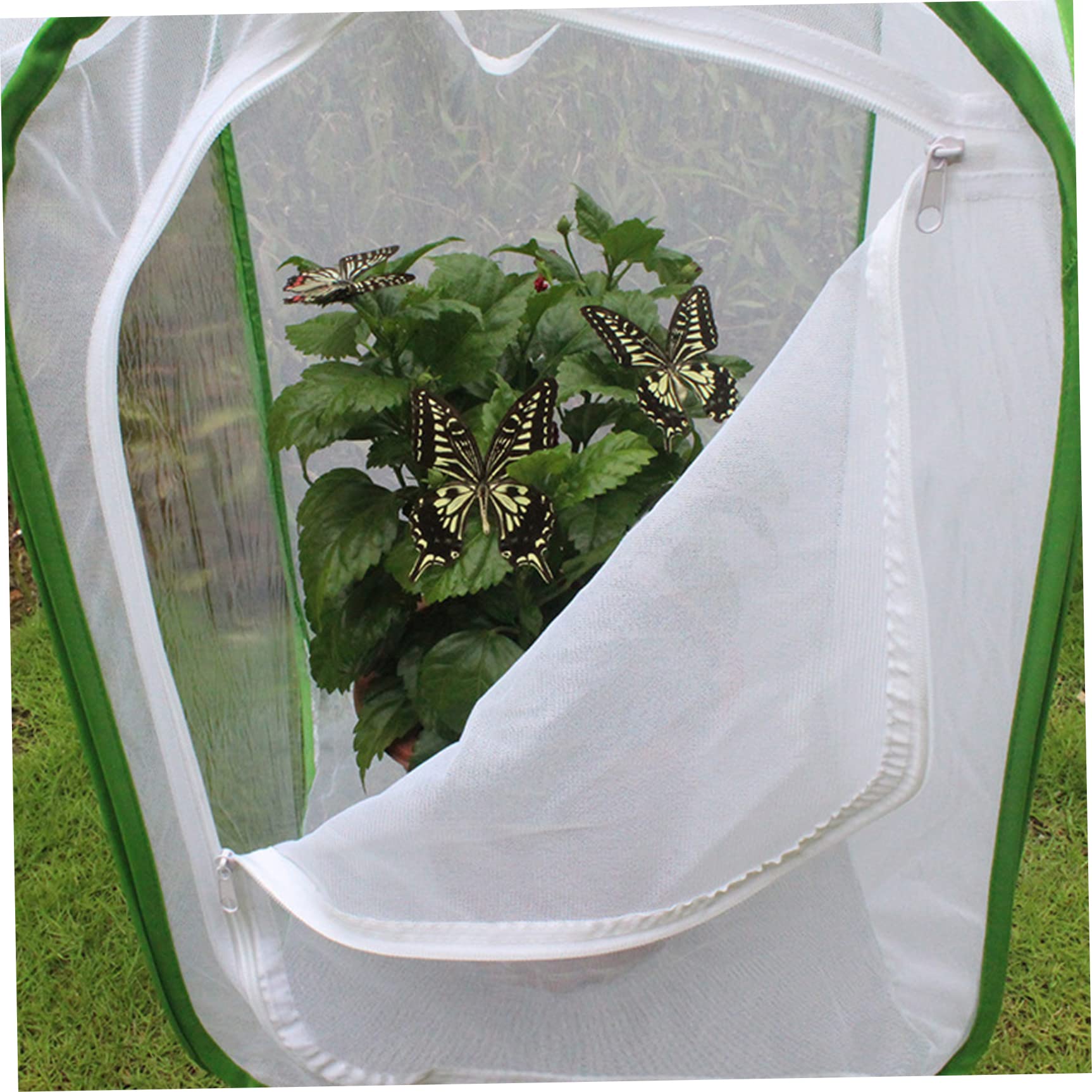 Yeory Butfly reproduisant Net Pliage Habitat Habitat Cage de Papillon Blanc Cage de Papillon pour Enfants Garden Science Education Tool 40x40x60cm, Cage Papillon