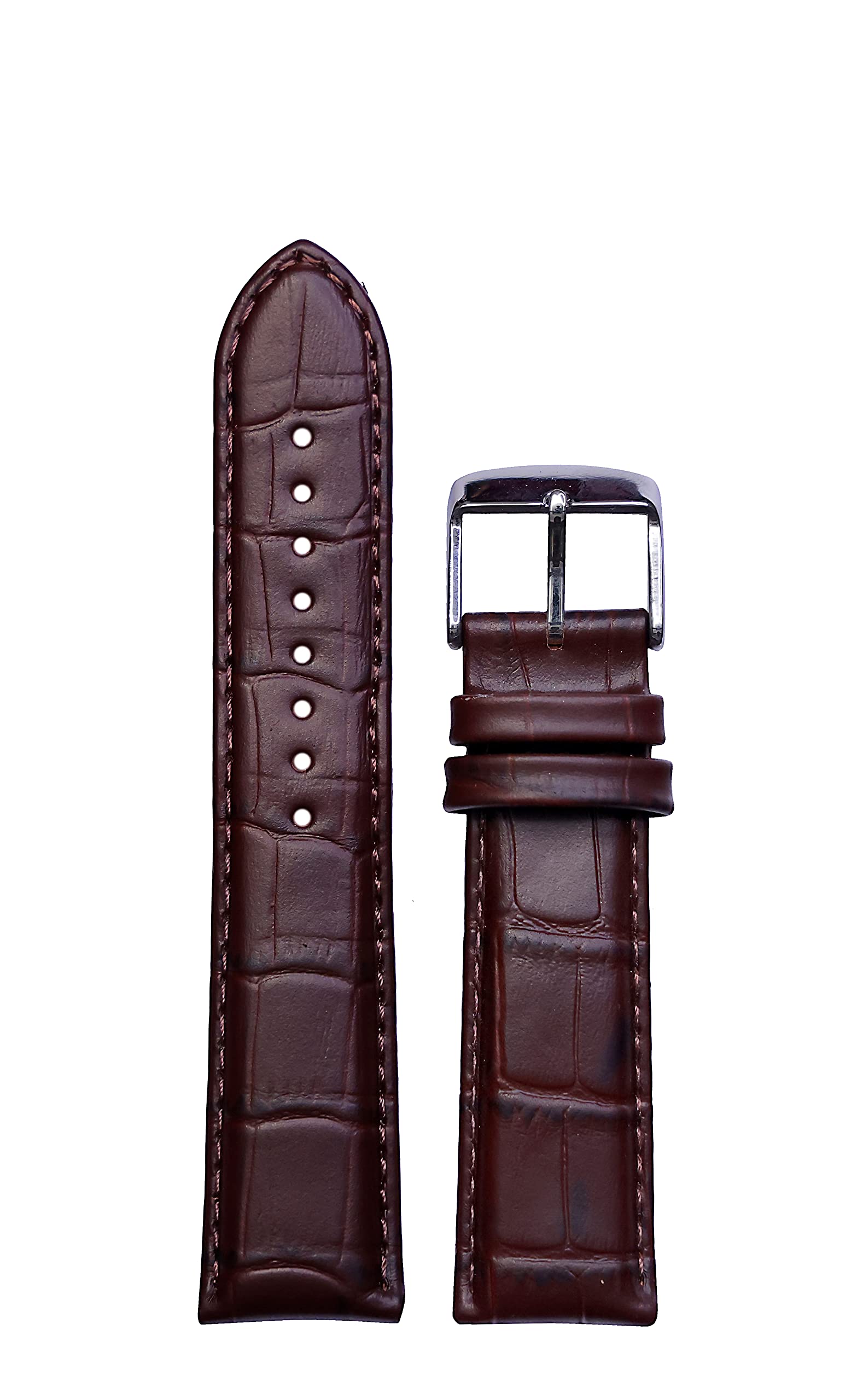 EXOR RASPY Watch Leather Strap BROWN Colour with MATCH Stich HALF DUKE Finish 22MM Size (B0BR82VWWM) Amazon Price History, Amazon Price Tracker