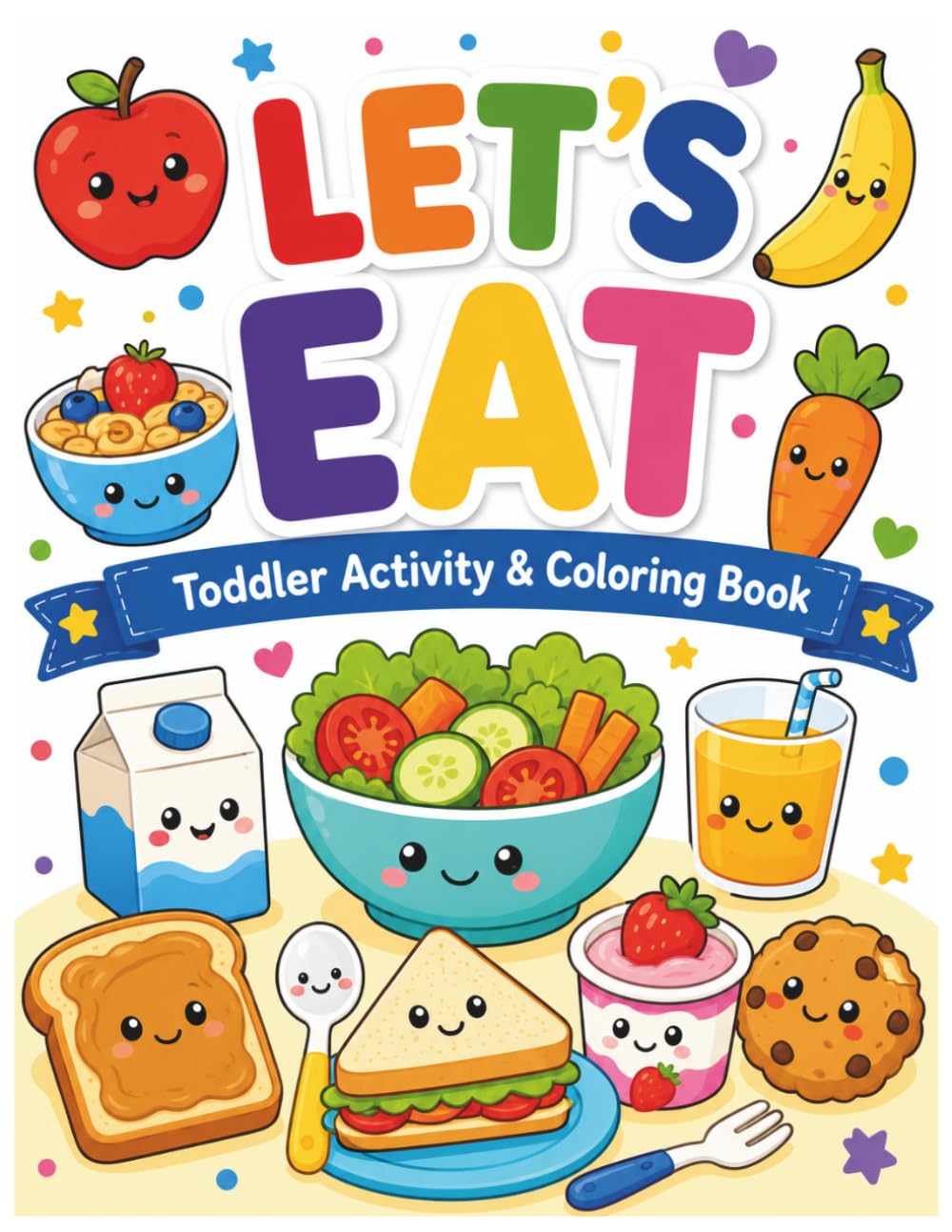 Let’s Eat! Food Activity Book for Kids: Coloring, Tracing, Counting, Matching & Dot Marker Food Activities for Preschoolers and Toddlers: Coloring, ... Tracing Counting, Matching & Dot Marker)