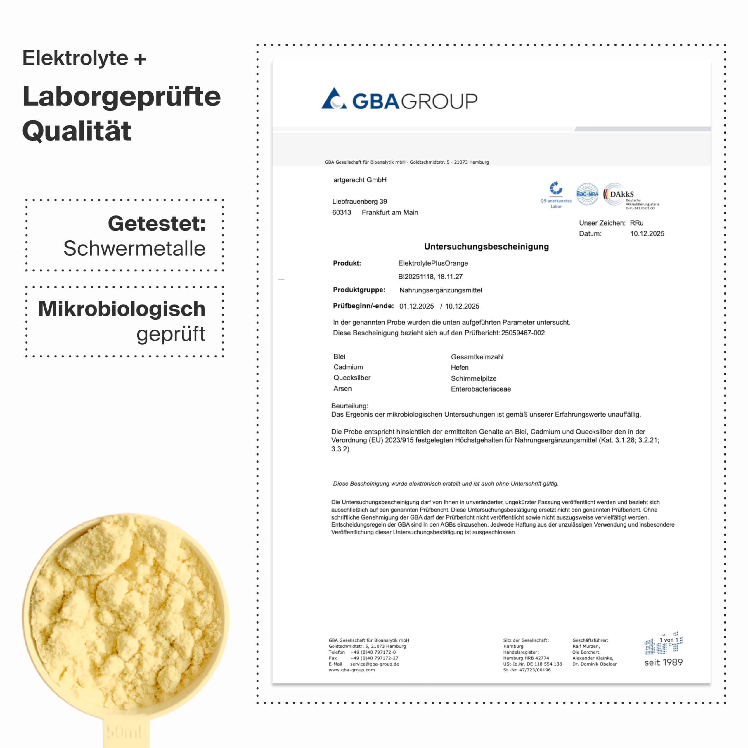 Elektrolytpulver PLUS mit D-Ribose & Orangen Geschmack 414 g / 30 Portionen | Für Hydration, Regeneration & Muskelfunktion | Isotonisch mit Natrium, Kalium, Magnesium, Calcium & Chlorid