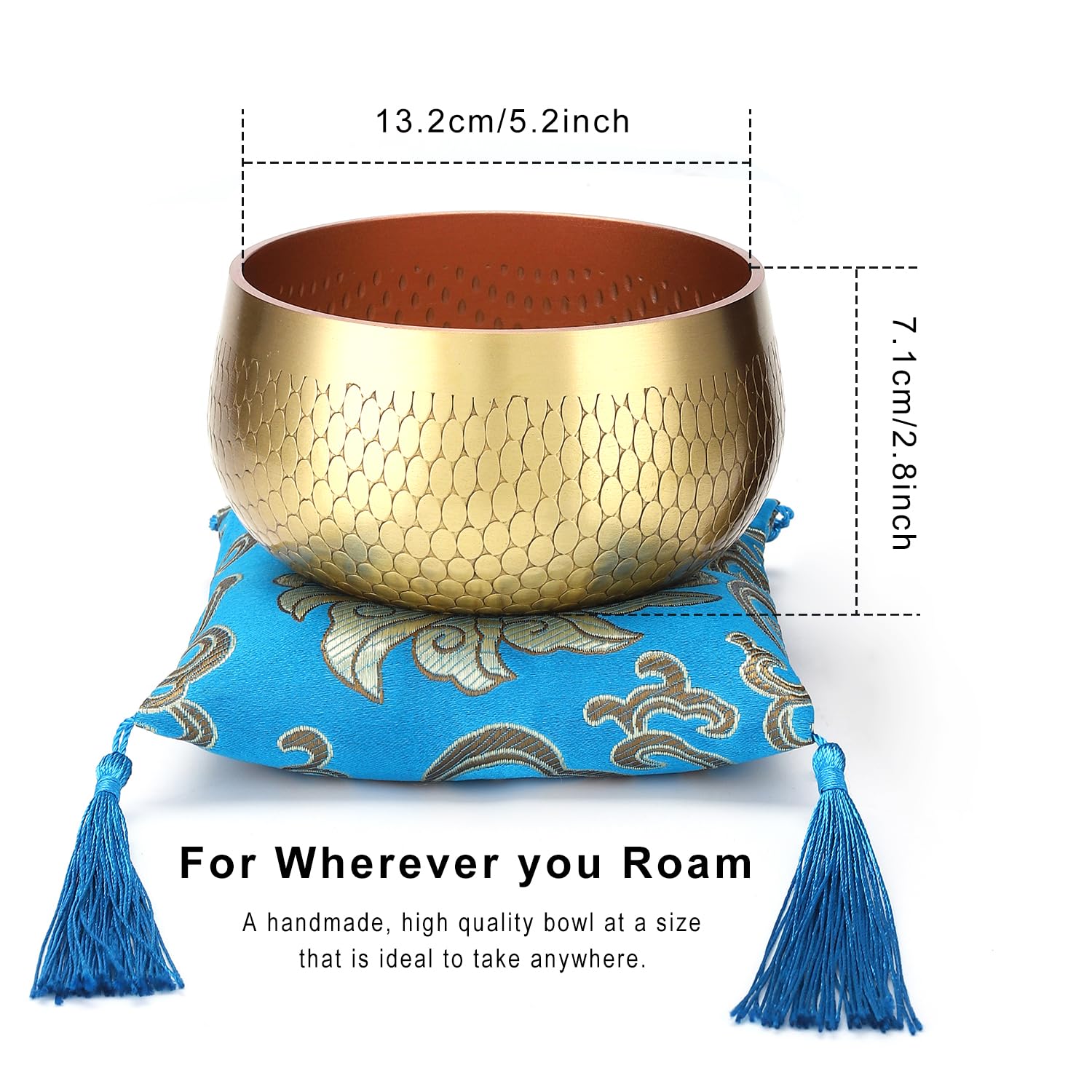 Set di campane tibetane per meditazione, realizzate a mano in Nepal, suono di lunga durata per un profondo rilassamento calmante, meditazione e guarigione della campana sonora, include martello e