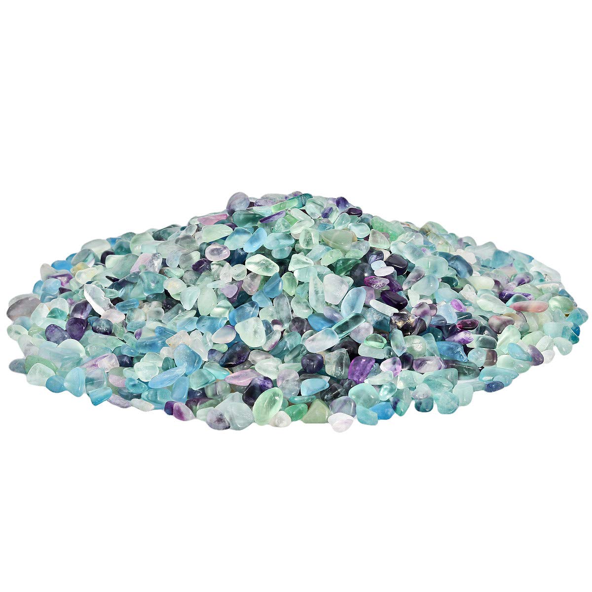 Nupuyai 0.5lb Fluorite Crystal Chip Stones, Irregular Shape Tumbled Crushed Healing Stones Quartz Rocks for Home Decor - Image 2