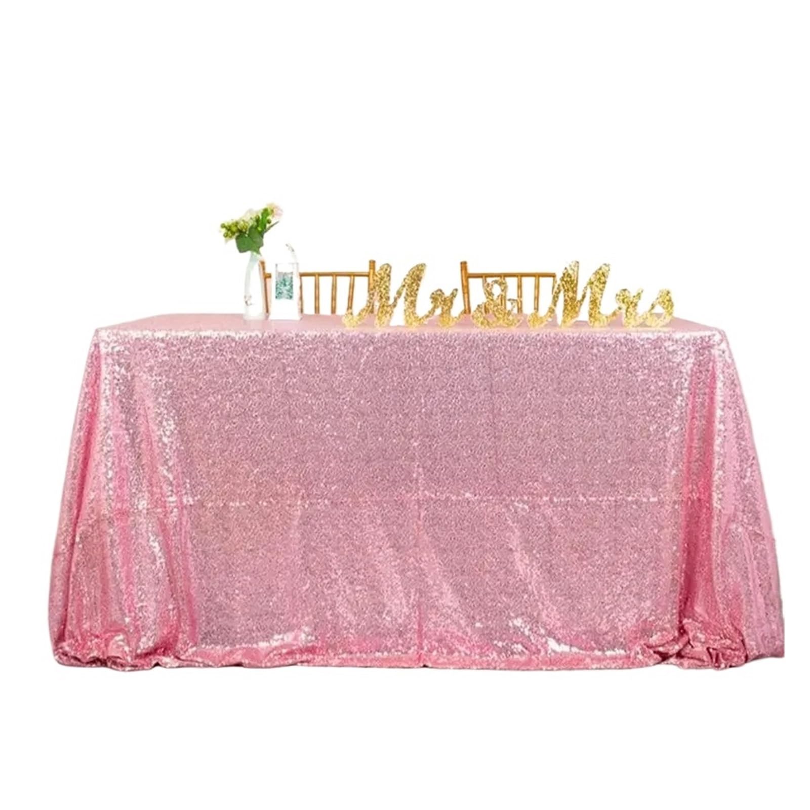 L6NqIAG Sequin Tablecloth Sequin Tablecloth Sparkle Cloth Rectangle Table Cover for Wedding Party Cake Banquet Decorations(Pink,140X180cm 1pc)
