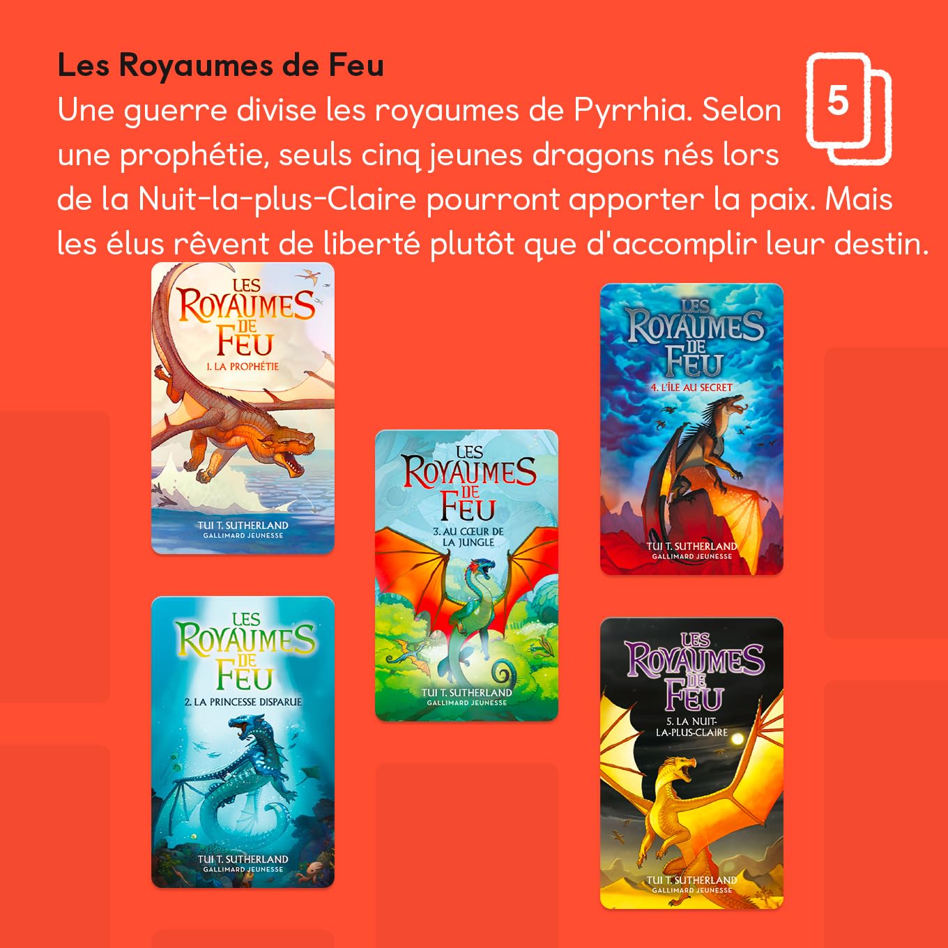 Yoto – Les Royaumes De Feu – Pack 5 Livres Audio En Français – Dès 8 Ans – 39h D’écoute