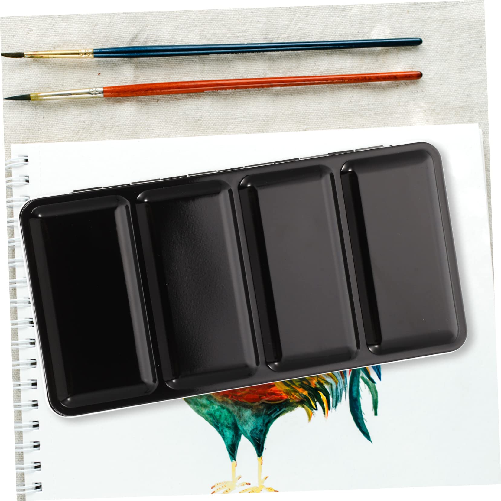 CLISPEED Boîte Vide de Pigments en Fer pour Aquarelle, Portable et Solide