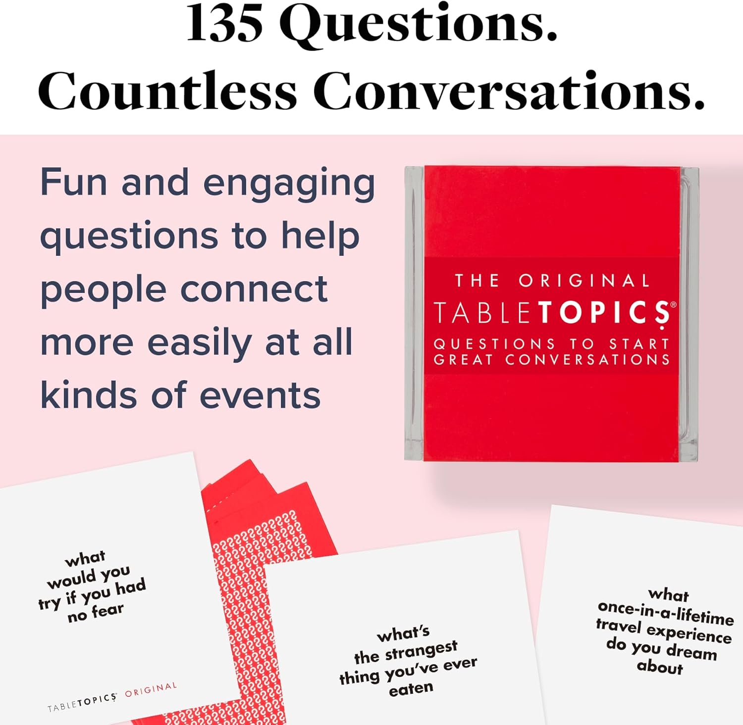 TableTopics Original Conversation Starter Cards for Adults to Break The Ice with 135 Questions for Parties, Gatherings, Small Groups, & Team-Building - Image 2