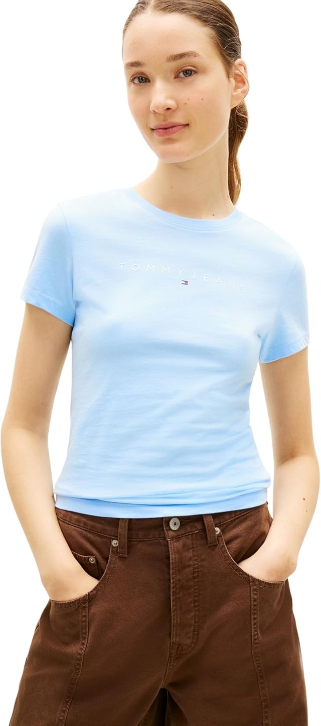 Tommy Jeans Women’s Linear Slim Fit Short Sleeve T-Shirt