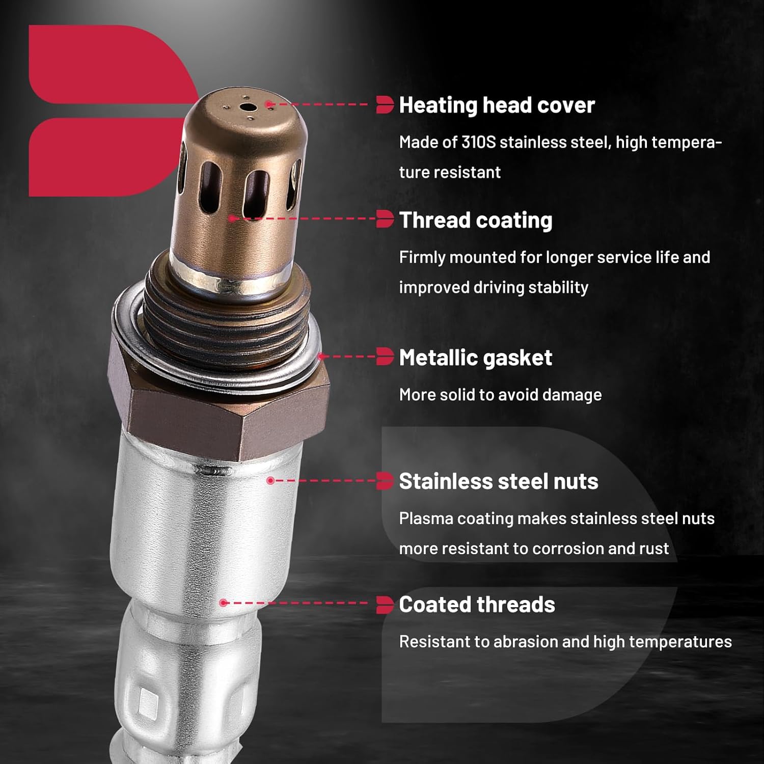 BDFHYK Oxygen Sensor Upstream Downstream O2, Compatible with Nissan Rogue 2.5L 2010 2011 2012 2013, Compatible with Nissan Altima 2.5L l4 20010-2013, 234-9036, 234-4381 Replacement 2PCS