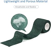 Vista 5 de 6 vendajes autoadhesivos de 2 x 5 yardas, transpirables, autoadherentes, vendajes cohesivos, cinta veterinaria para perros y gatos, cinta elástica