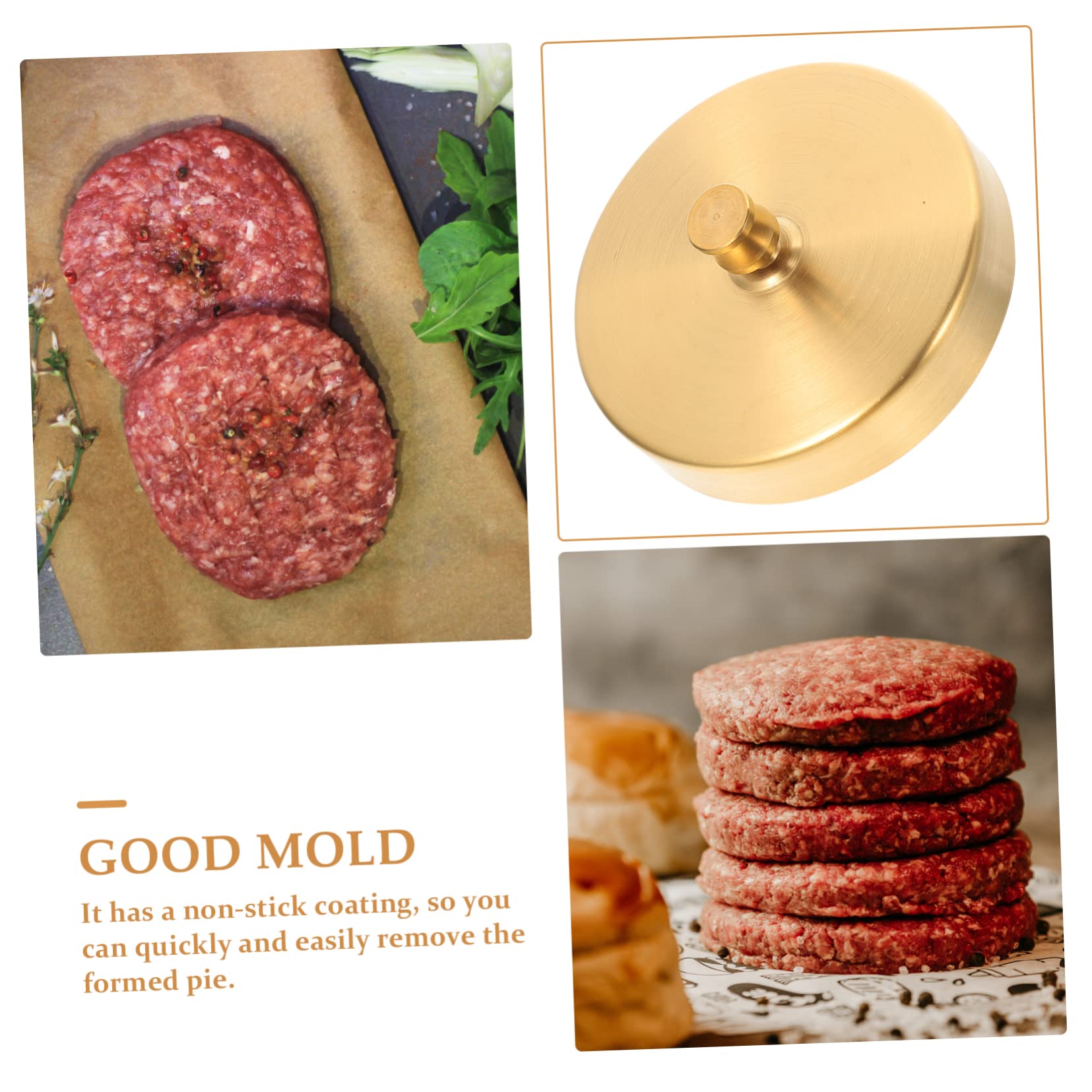 Kisangel 2 Piezas Prensa para Hamburguesas Inoxidable Molde Redondo para Carne Herramienta de Cocina para Hamburguesas Caseras de Usar y Limpiar para Cocineros Principiantes y
