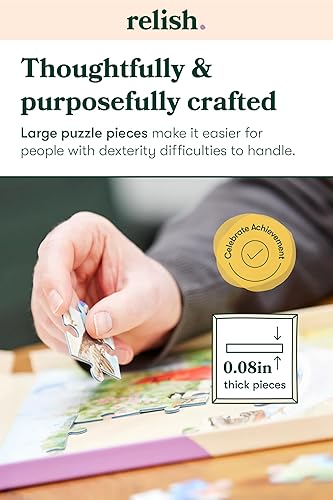 Miniatura 3 de Relish Rompecabezas de demencia para adultos, rompecabezas de picnic de primavera de 35 piezas, productos y actividades de Alzheimer