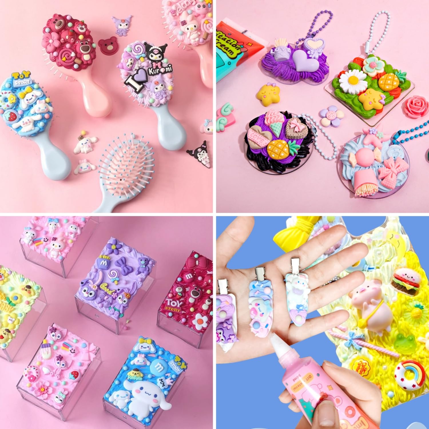 BOSOIRSOU 100 stuks verschillende slijmbedels, schattig snoep zoete vruchten donut bedels ornamenten platte hars cabochons voor knutselen maken ornament scrapbooking doe-het-zelf ambachten kralen BOSOIRSOU 100 stuks verschillende slijmbedels, schattig snoep zoete vruchten donut bedels ornamenten platte hars cabochons voor knutselen maken ornament scrapbooking doe-het-zelf ambachten kralen