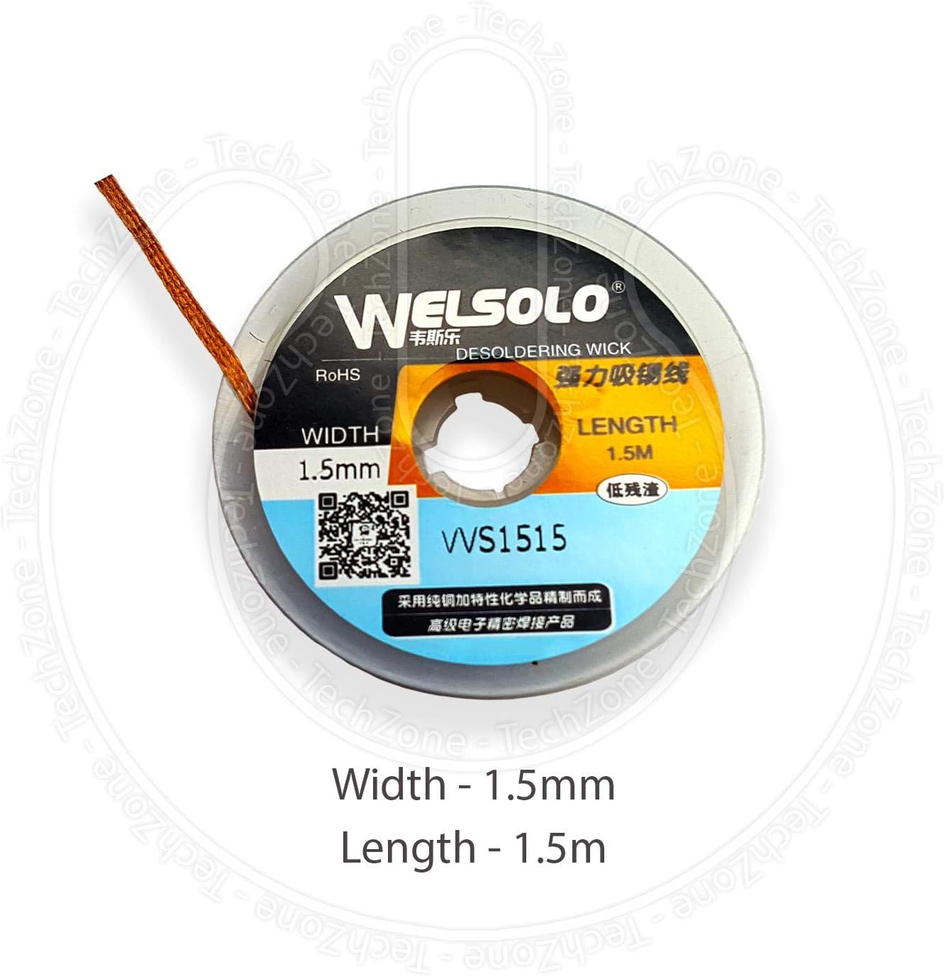 WELSOLO Desolder Desoldering Braid Wick Wire Mop Solder Sucker Fluxed