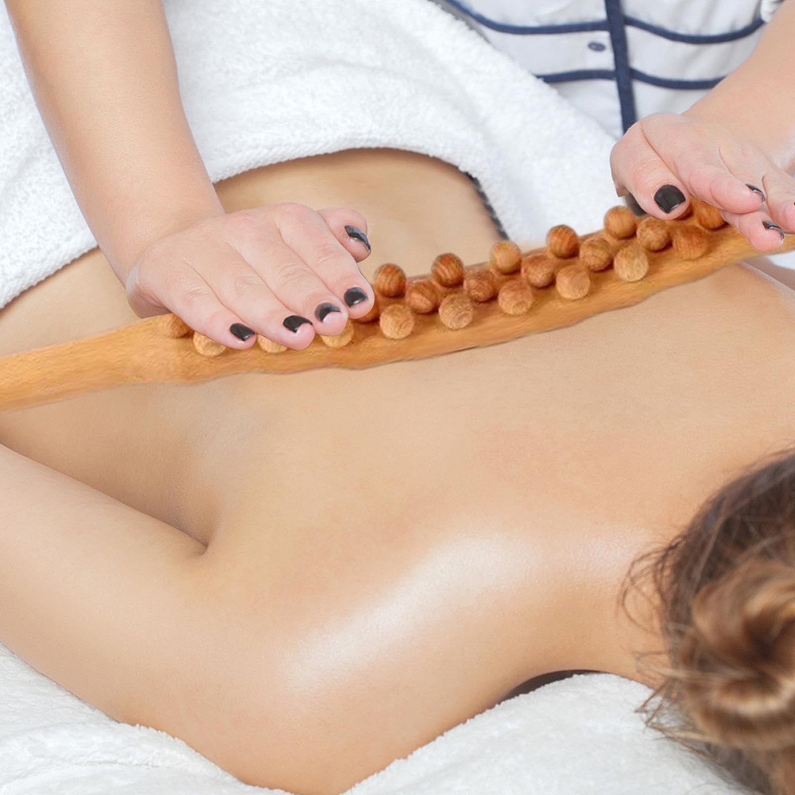 Gua Sha Scraping Bastone Massaggio Legno Relax Muscolare Manuale Portatile Superficie Liscia Punti Multipli Adatto per Salone di