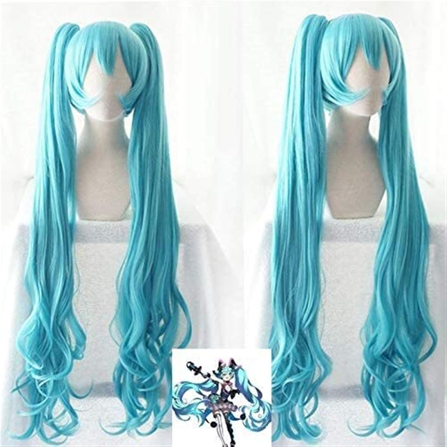 120cm blue wig