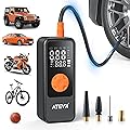 Tire Inflator Portable Air Compressor - Cordless Air Pump for Car Tires with 80W Motor, Auto-Stop Smart Pump Tire Inflat