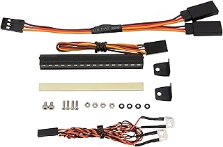 MEUS RACING Metal Roof Light Headlight Set 8mm Headlight 16 LED Lamp Beads 8 RGB Light Modes for TRX-4M Ripper 1/18 RC Crawler Car Upgrade Parts
