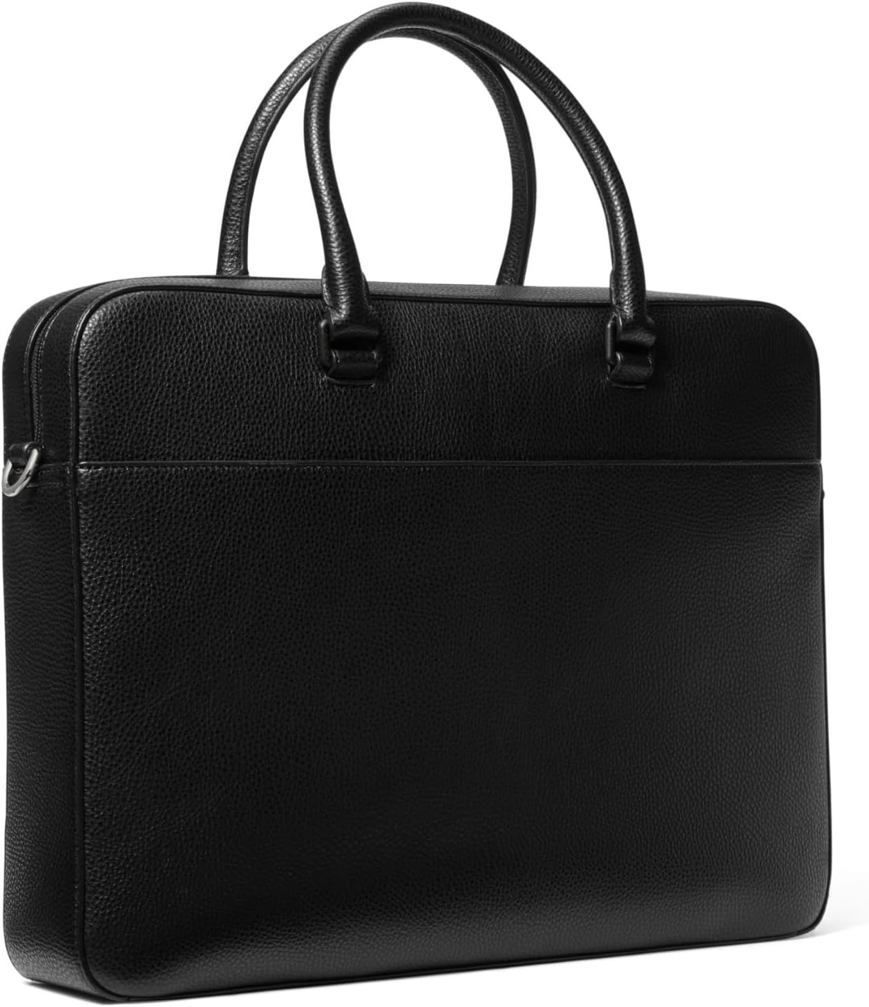 Michael Kors Men's Malone Briefcase, Silver-Tone Hardware/Black - Image 2