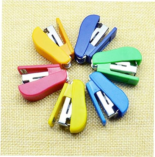 Mini grapadora de mano pequeña grapadora portátil de escritorio para estudiantes, papelería, accesorios de oficina, suministros escolares