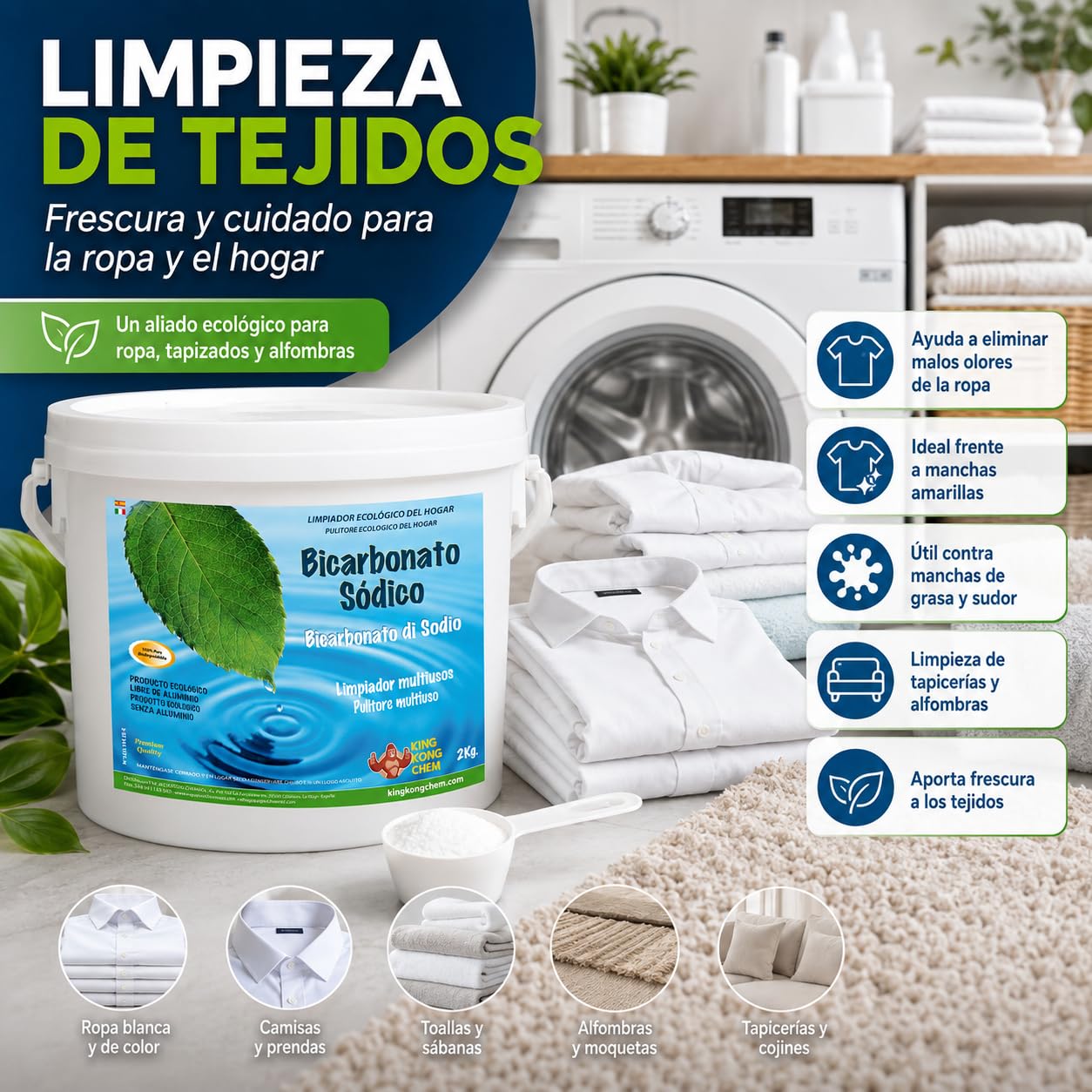 Bicarbonato de Sodio 5 kg Limpiador Ecológico Hogar DIASA