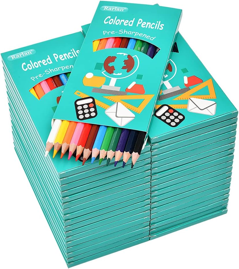 Crayons Bulk, Pre-sharpened Crayons for Kids, 12 Assorted Colors, Pack of 36, Crayons 432 Count
