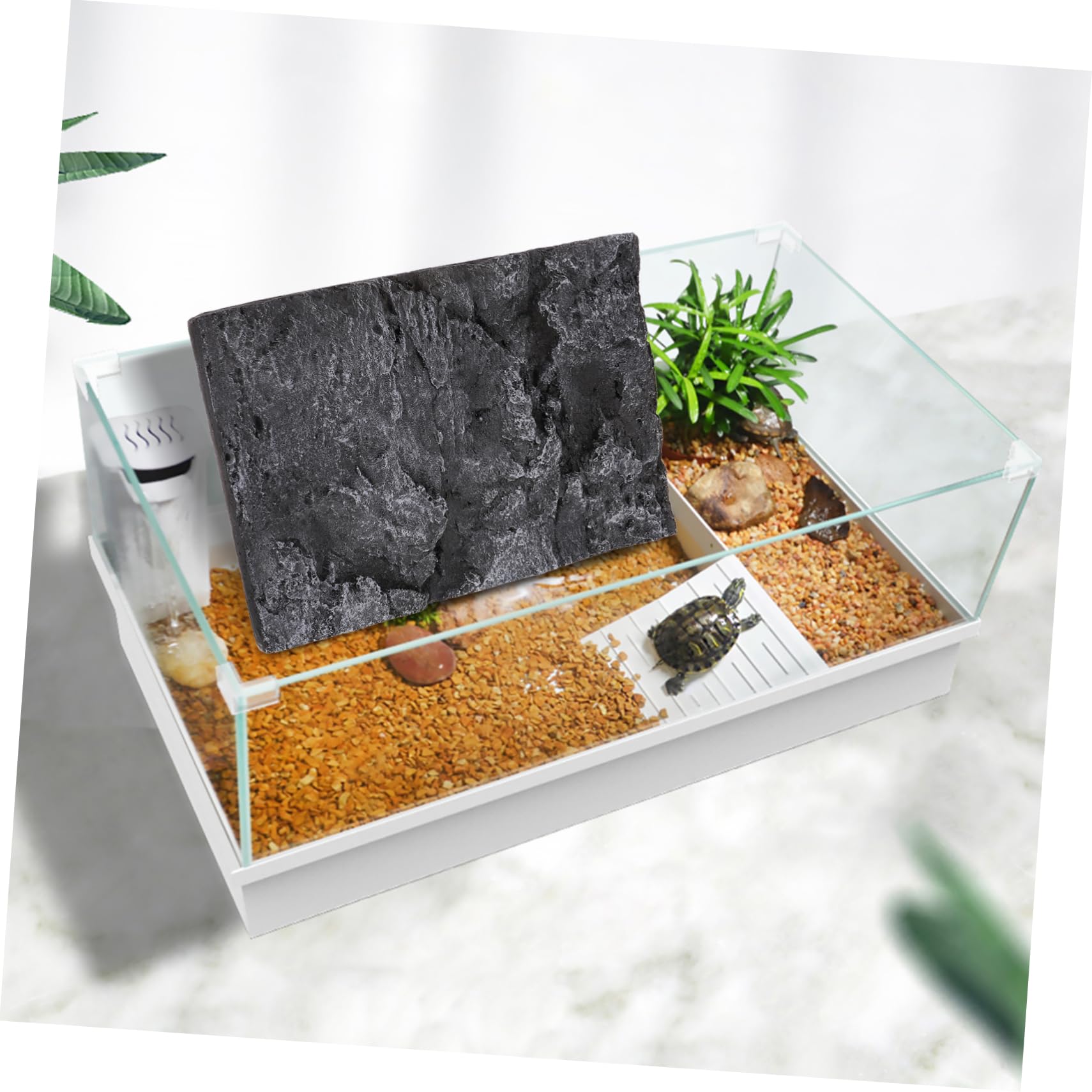 SUPVOX 3D Natural Stone Background for Reptile Tank Turtle Aquarium Accessories