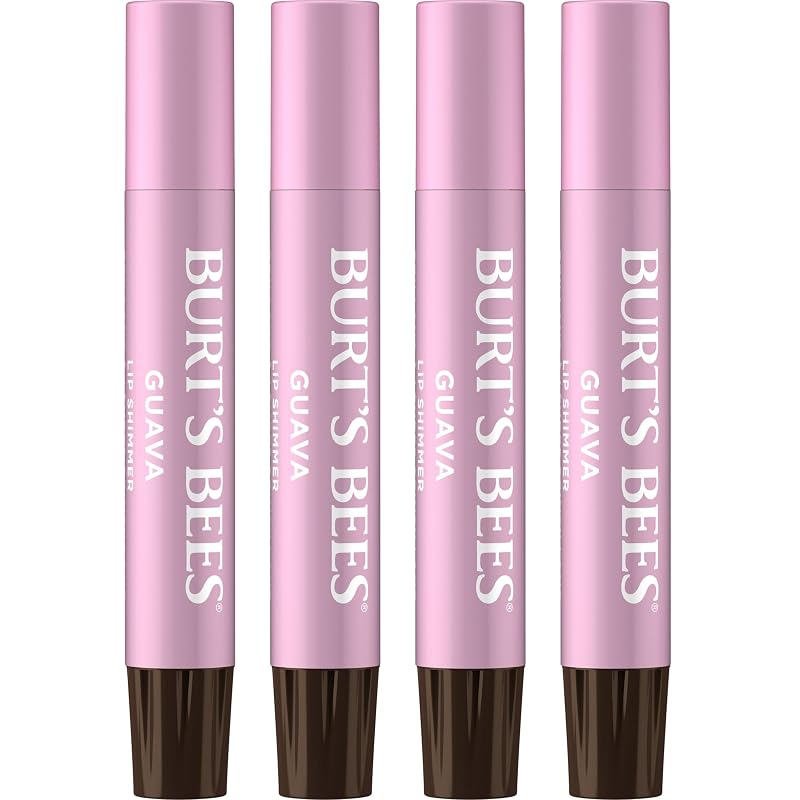 Bálsamo labial com brilho Burt's Bees Guava, Pacote com 4