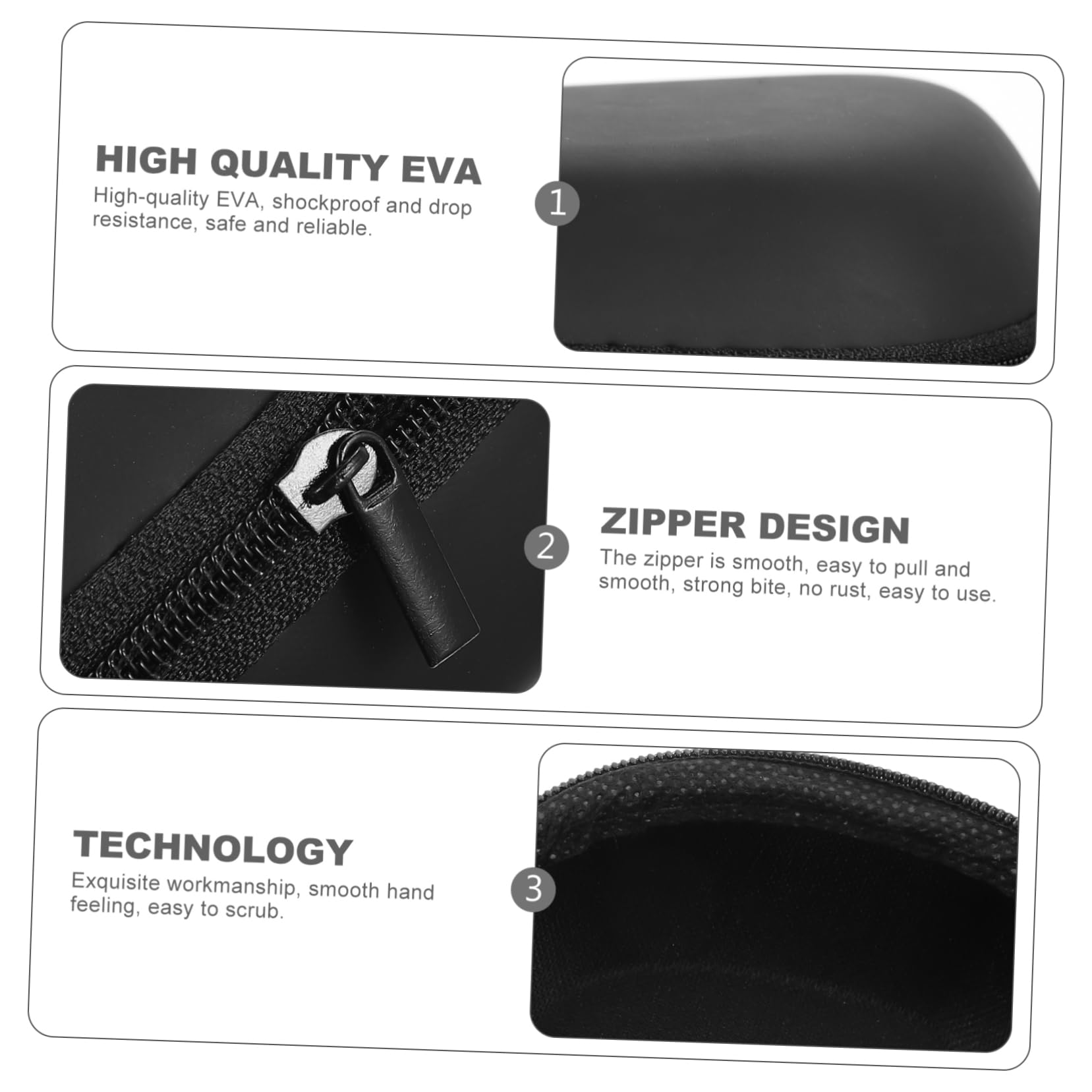 Baluue 5pezzi Custodia Protettiva Per Rasoio Da Viaggio Hard Case Con Chiusura Cerniera Organizzatore Per Rasoio e Accessori Per Viaggi e Usi Quotidiani