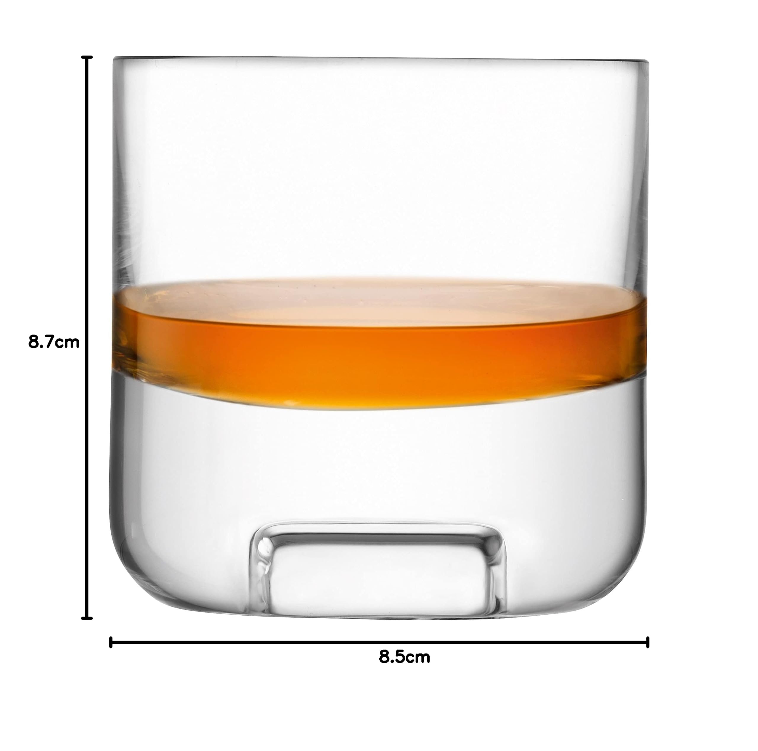 LSA International Vaso de whisky (240 ml, transparente, juego de 2 unidades, vidrio soplado y hecho a mano, KC01)