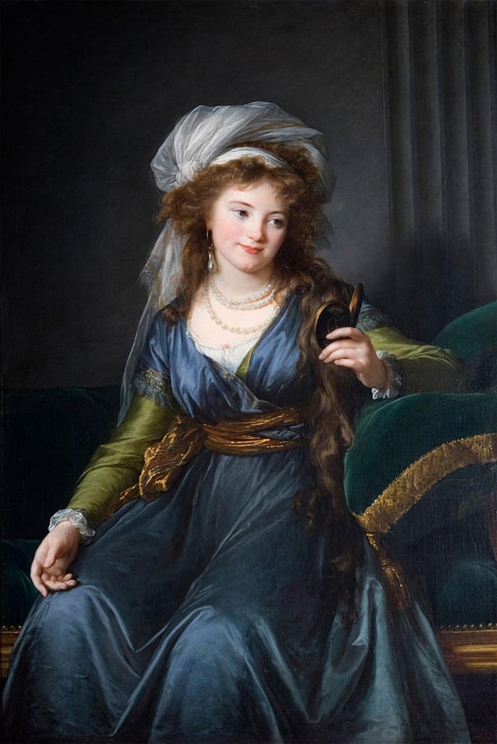 SERENDIPITP Vintage Wall Art Canvas Nordic Poster Canvas Print Picture Portrait of Countess Yekaterina Skavronskaya Née by Elisabeth Louise Vigee Lebrun Wall Art Poster for Home Decor 60x90cm