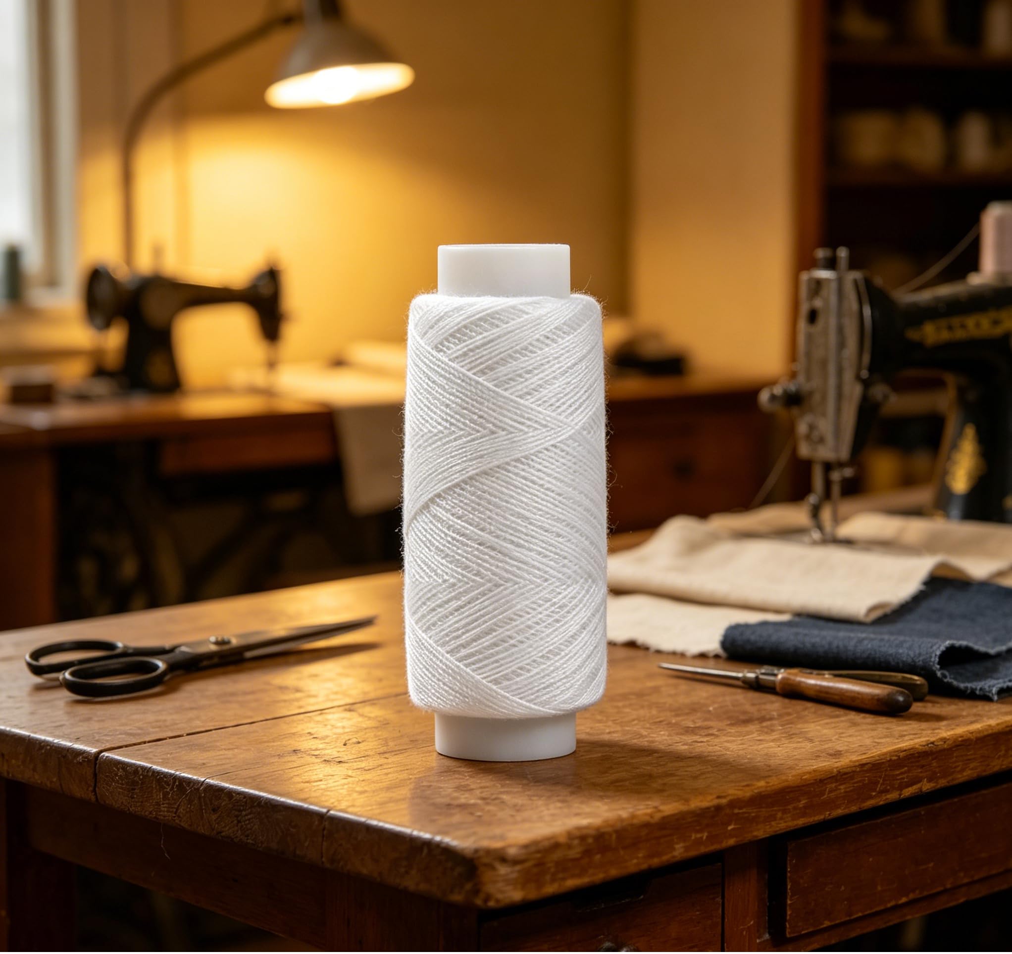 1 hilo de coser extrafuerte de poliéster, con hilo de coser para manualidades de cuero, color blanco