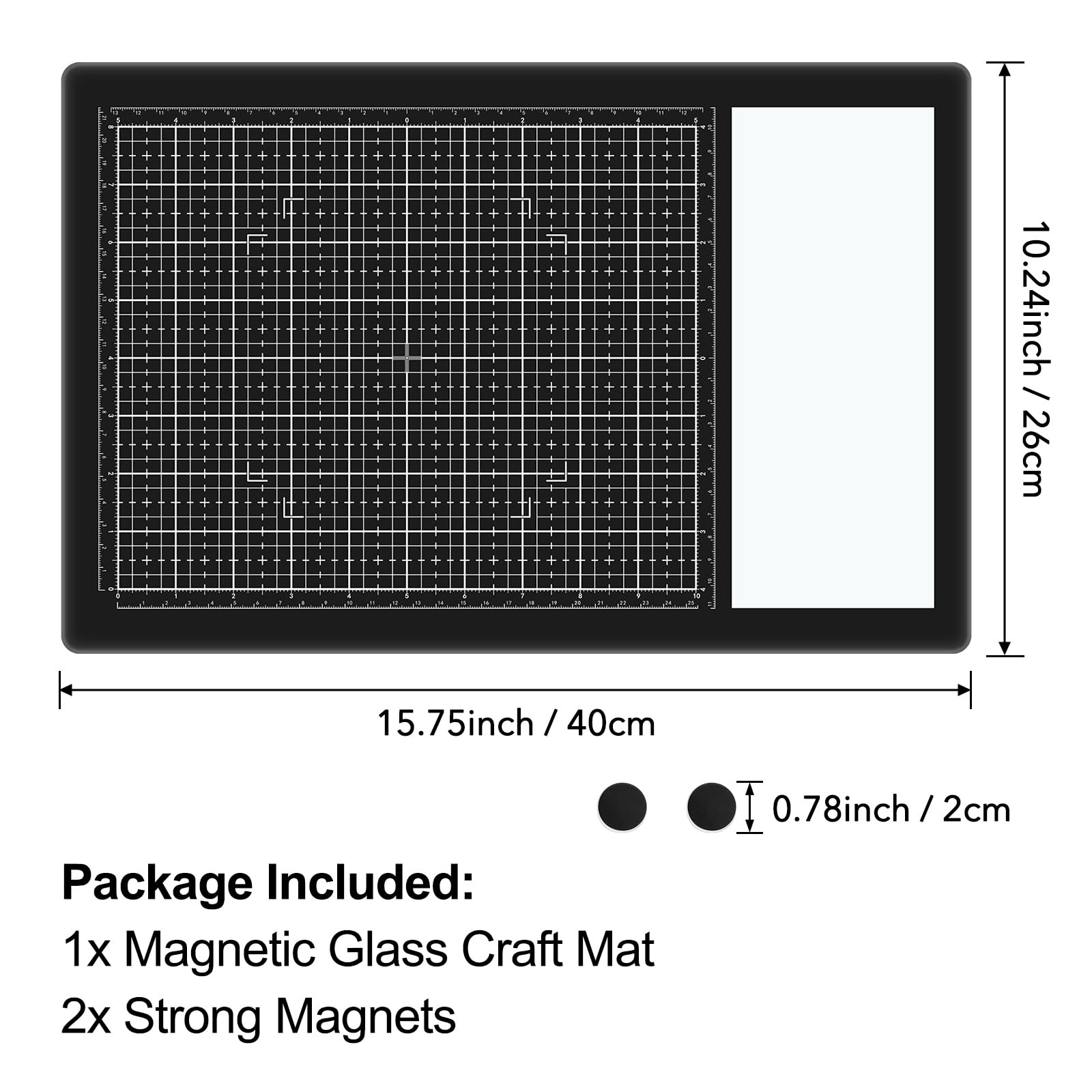 BAOFALI Magnetic Glass Craft Mat; 15.75