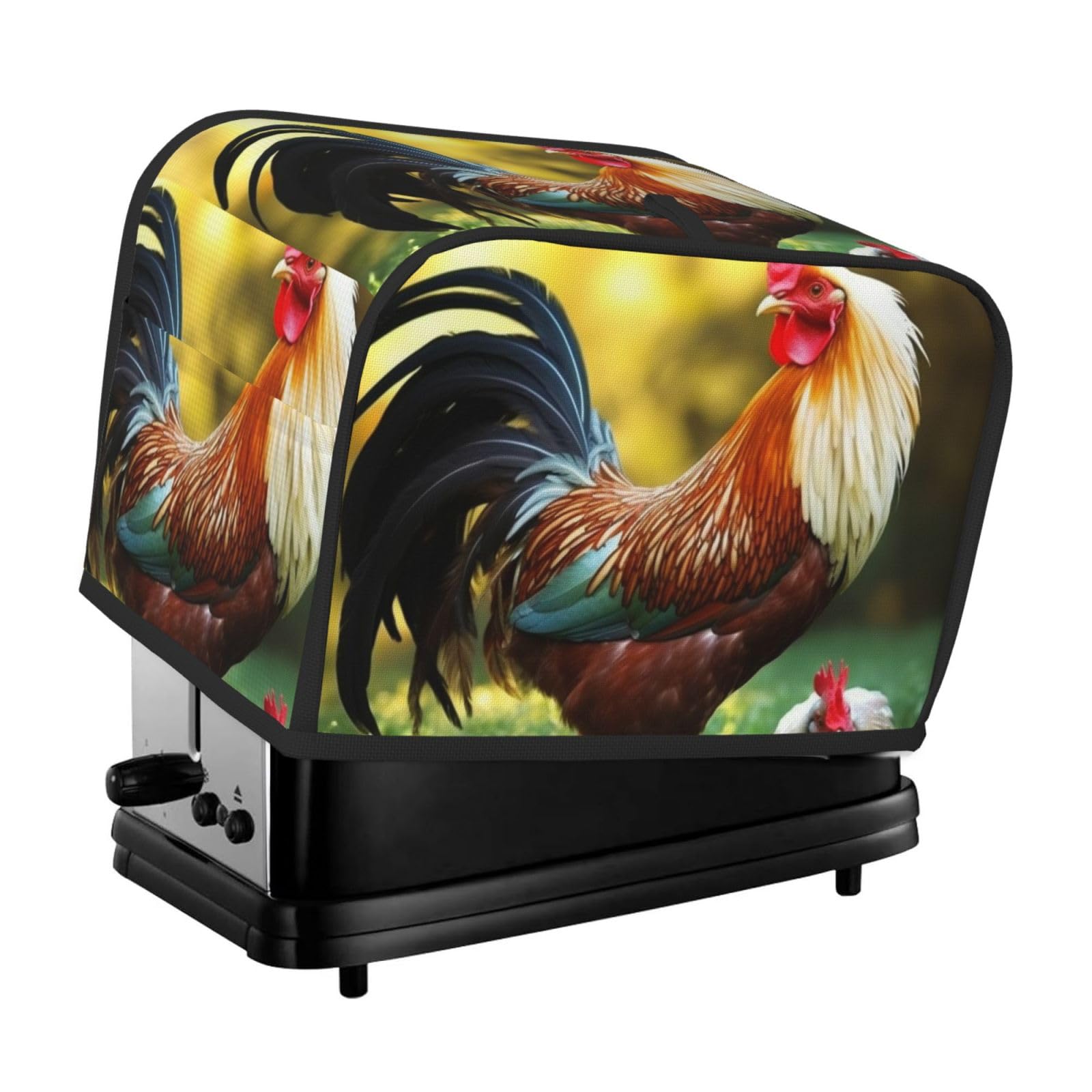 Fodpand Black Toaster Covers 2 Slice Cute Kitchen Bread Machine Cover Quilted Toaster Dustproof Cover Washable Appliance Cover Bread Maker Protective For Kitchen Small Appliance
