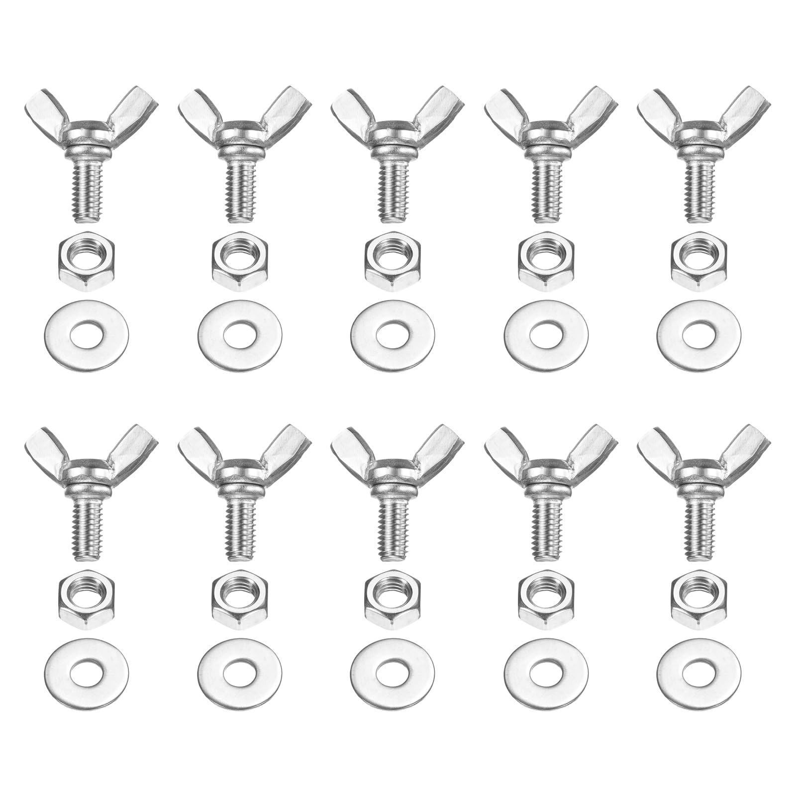 PATIKIL M6-1 x 12 mm Wing Butterfly Screw