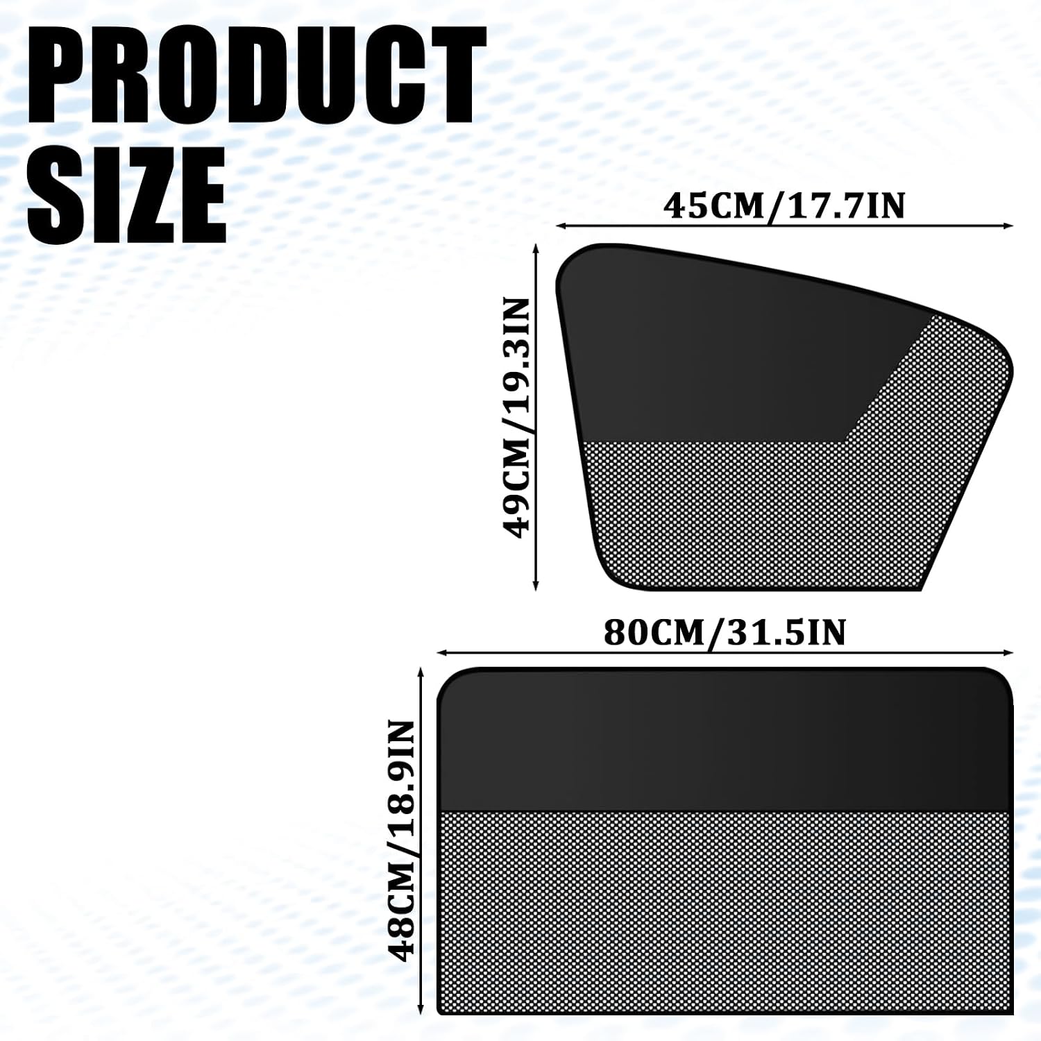 Magnetic Car Window Shades 4PCS Front & Rear Side Window, UV Protection Sun Block Curtains, Half Blackout & Half See‑Through Sunshade Covers for Cars, Trucks, SUVs, Heat Glare Privacy Accessories