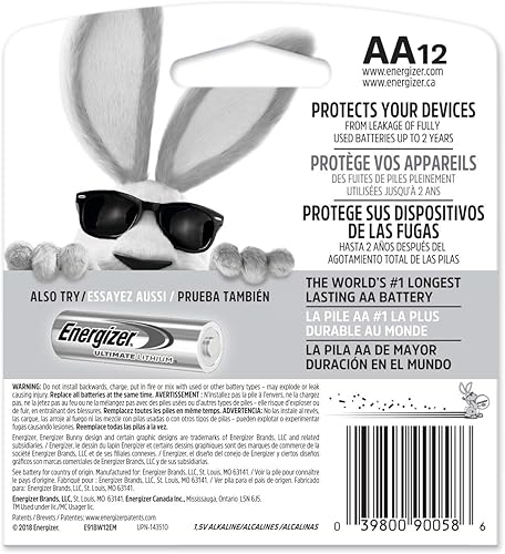 Miniatura 2 de Energizer Pilas AA E91BW12EM (12 unidades), doble A Max pilas alcalinas (paquete de 2)