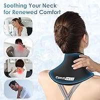 Vista 4 de Bolsa de hielo para el cuello ComfiTECH con envoltura y cobertura de gel extendida para cervical, hombro y costillas, aplicación fría reutilizable