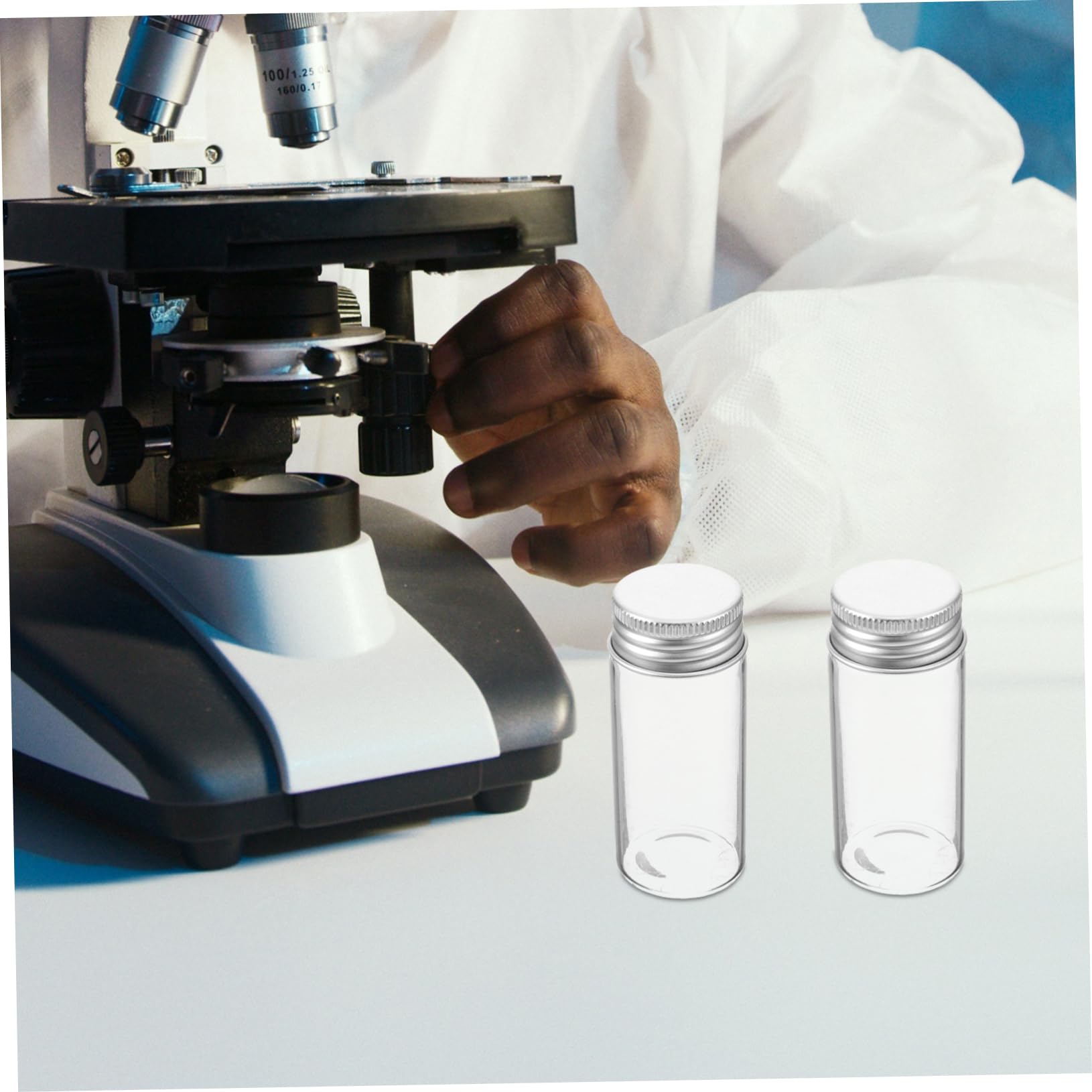 minkissy 24 Stück Glas Reagenzgläser 30ml mit Deckel Auslaufsichere Kleine Glasröhrchen für Labornutzung und Probenaufbewahrung