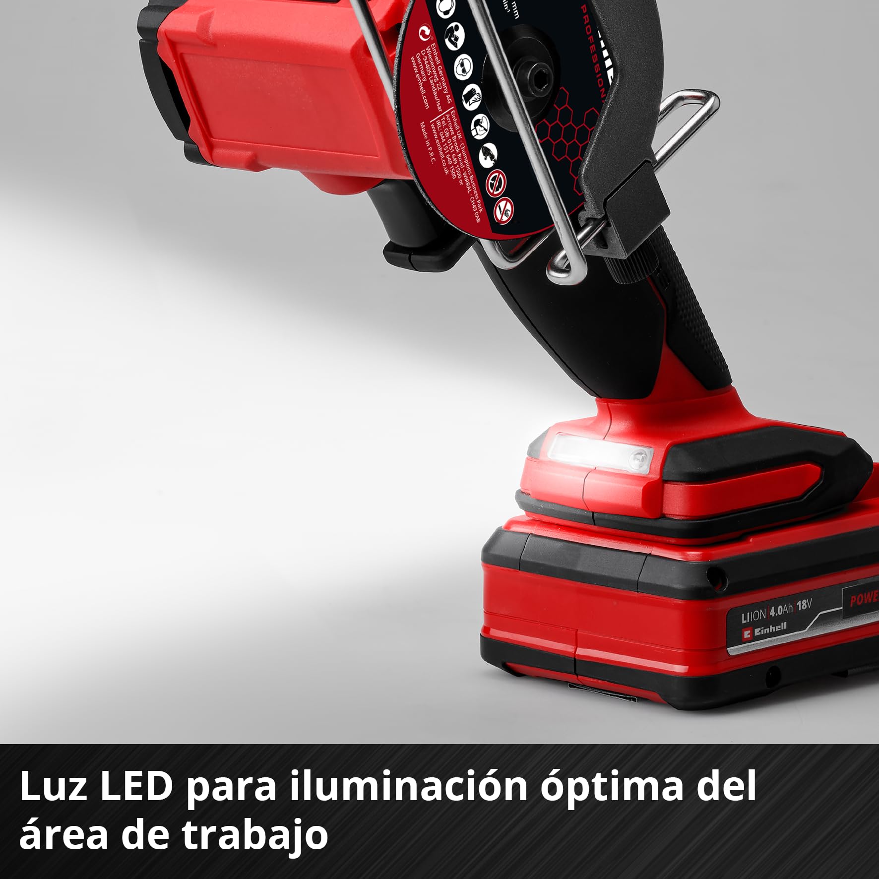 Einhell Professional Tronzadora con batería TP-CO 18/76-C Li BL-Solo (18 V, Brushless, Ø de disco de 76mm, 16 mm de profundidad de corte, ajuste de profundidad, incl. 4 discos de corte, sin batería)