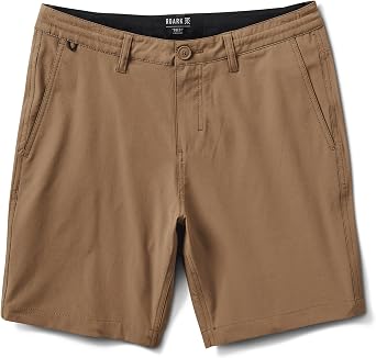 Roark Hytide Mens 8in Quick-Dry Hybrid Shorts | Swim-to-street quick-dry stretch fabric with zippered security pockets moves fast between golf, the trail, and the beach.