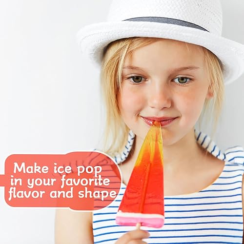 Vista 3 de Patelai Juego de 300 palitos de hielo y bolsas de plástico, bolsas de plástico autoadhesivas transparentes y palitos de paletas de hielo