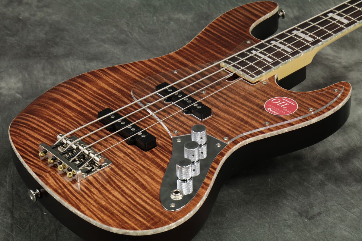 Amazon | Bacchus WL4-FM CUSTOM/R/OIL BR エレキベース バッカス